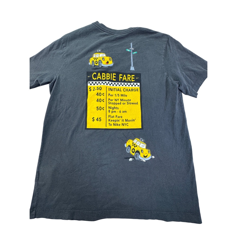 Nike‎ NYC Cabbie Fare Graphic T-Shirt Mens Medium faded black grunge skater